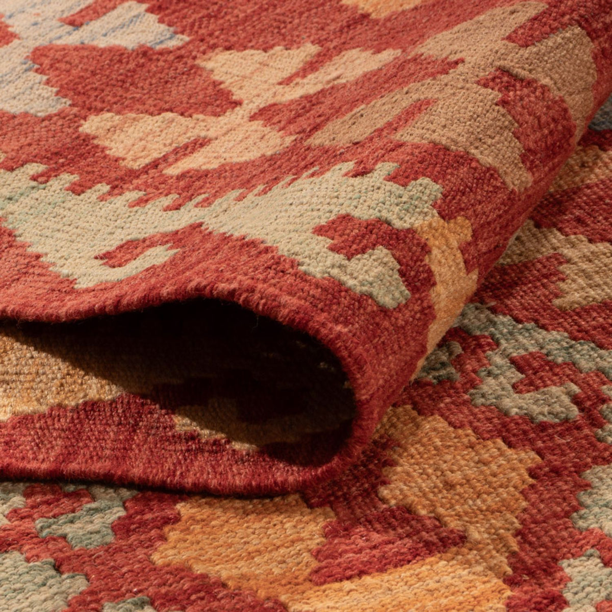 Kelim Carpet - Splash - 306 x 194 cm - flerfarvet