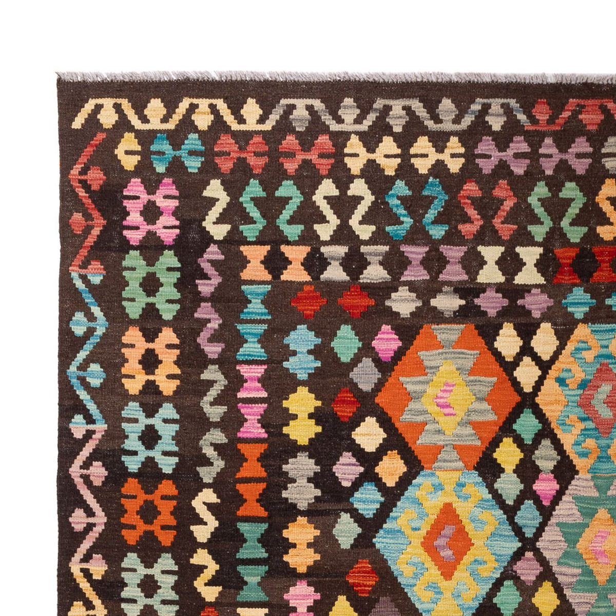 Kelim Carpet - Splash - 291 x 197 cm - flerfarvet