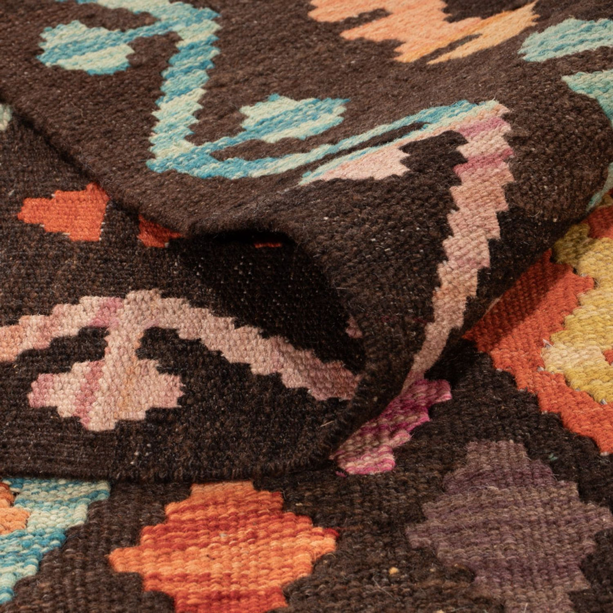 Kelim Carpet - Splash - 291 x 197 cm - flerfarvet