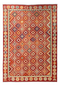Kelim Carpet - Splash - 292 x 206 cm - flerfarvet