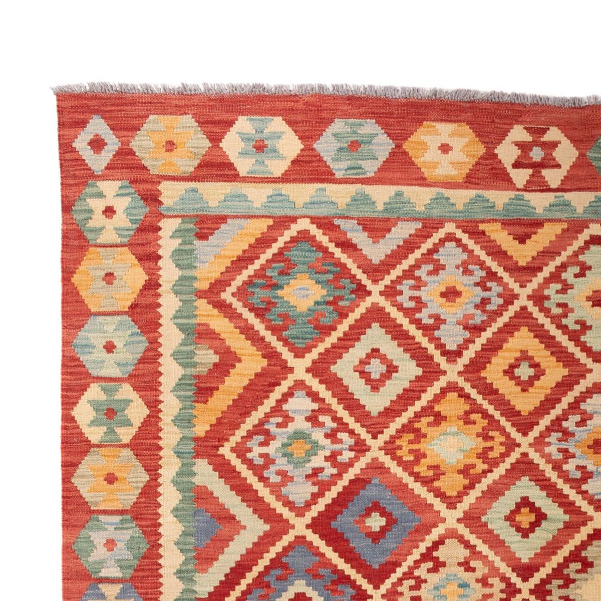 Kelim Carpet - Splash - 292 x 206 cm - flerfarvet