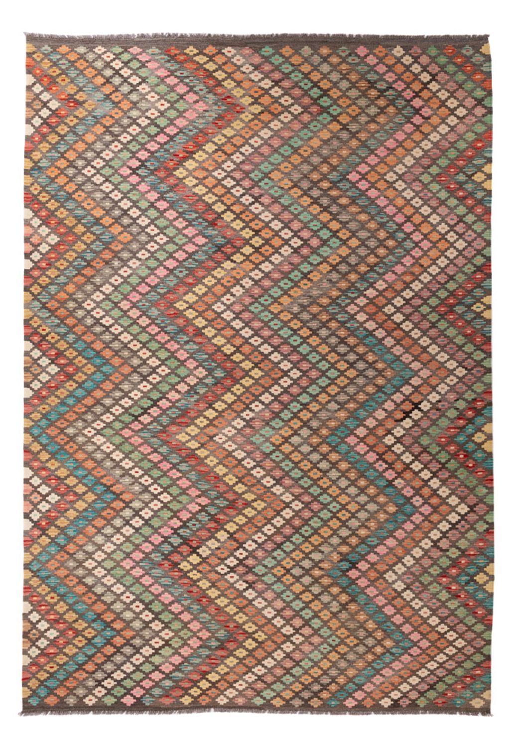 Kelim Carpet - Splash - 296 x 204 cm - flerfarvet