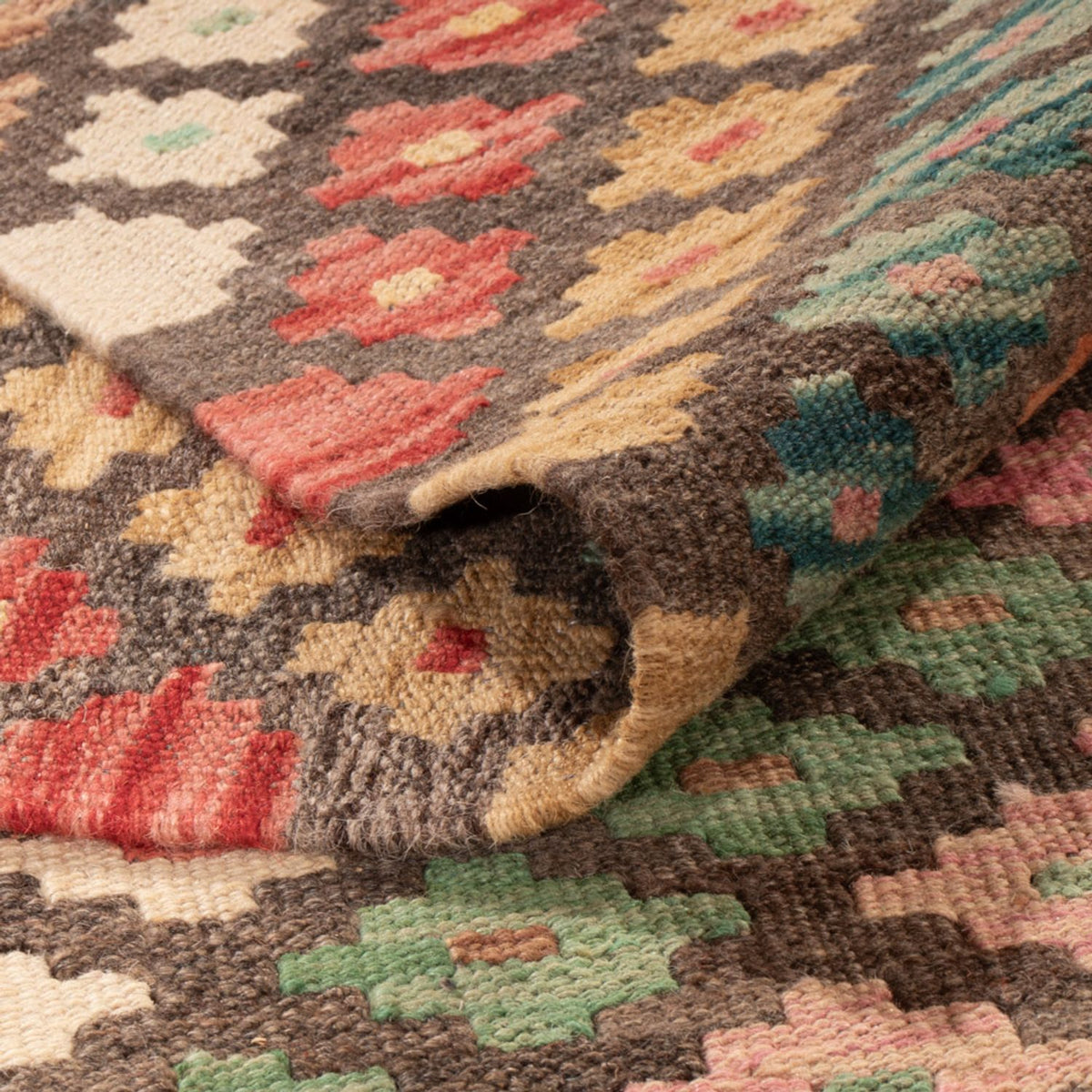 Kelim Carpet - Splash - 296 x 204 cm - flerfarvet