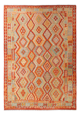 Kelim Carpet - Splash - 299 x 206 cm - flerfarvet