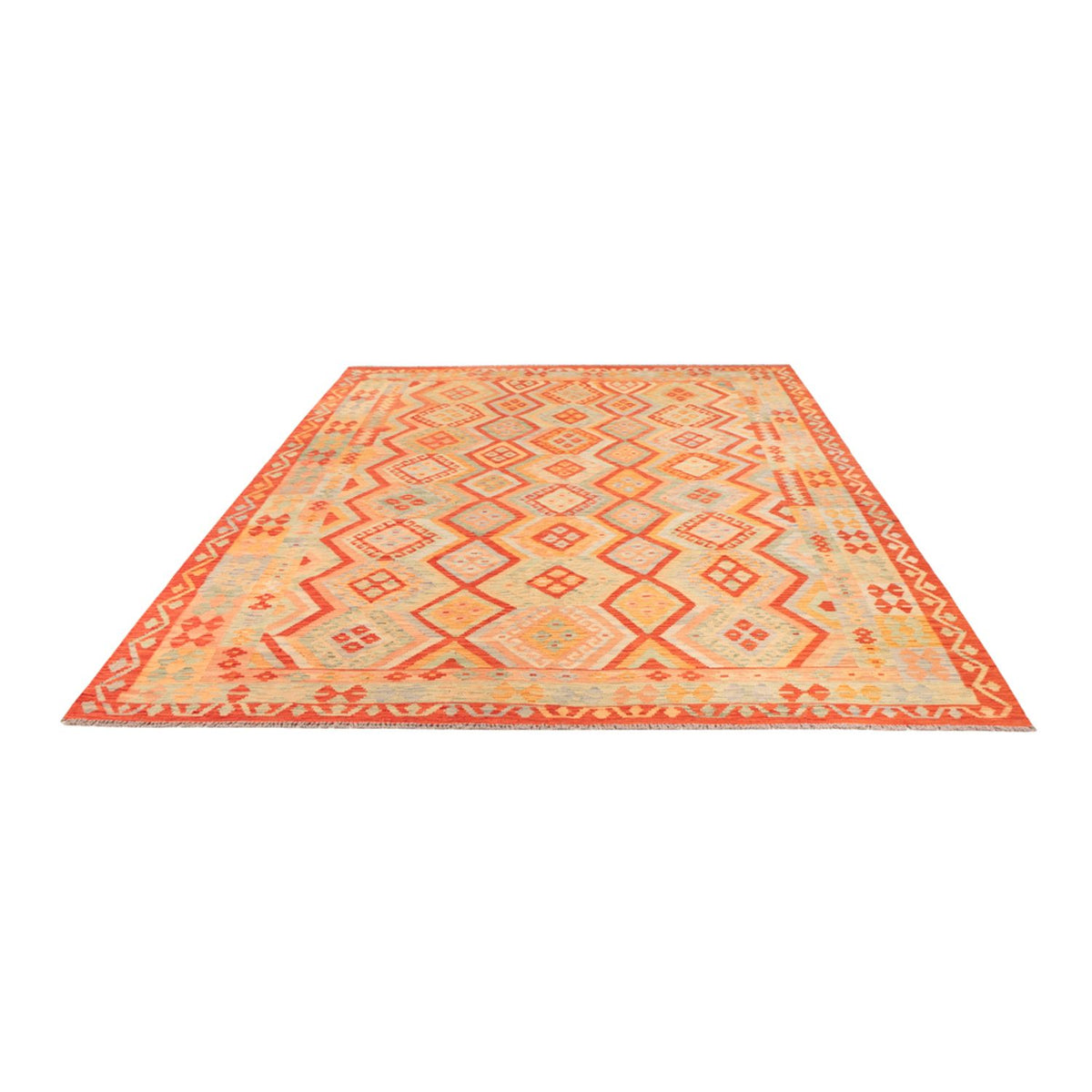 Kelim Carpet - Splash - 299 x 206 cm - flerfarvet