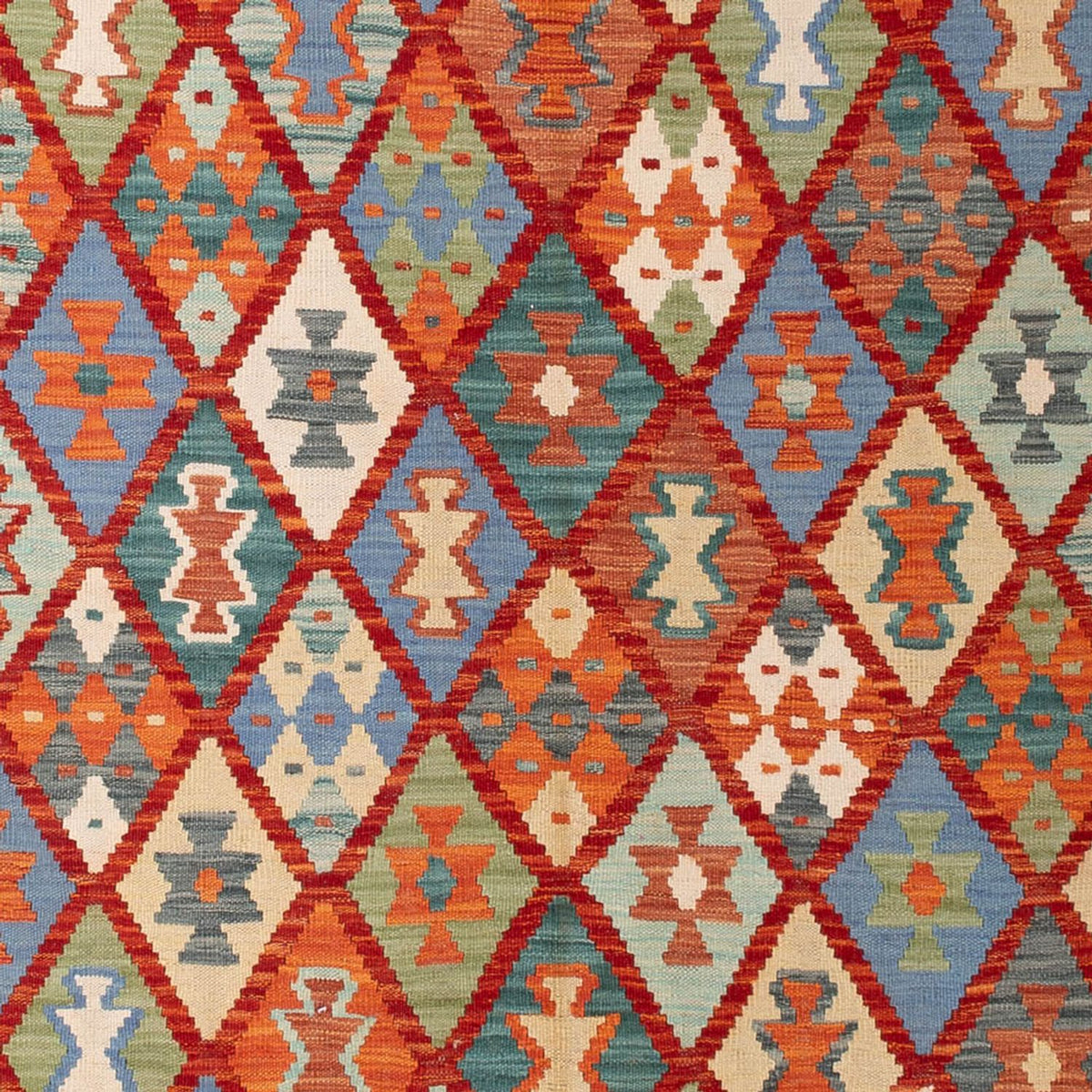 Kelim Carpet - Splash - 294 x 213 cm - flerfarvet