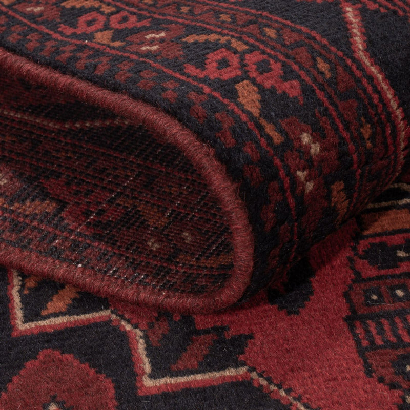 Afghan Teppich - Kunduz - 197 x 127 cm - dunkelrot