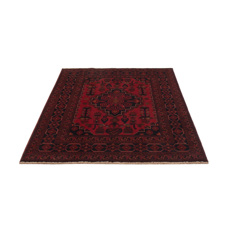 Afghan Teppich - Kunduz - 197 x 127 cm - dunkelrot