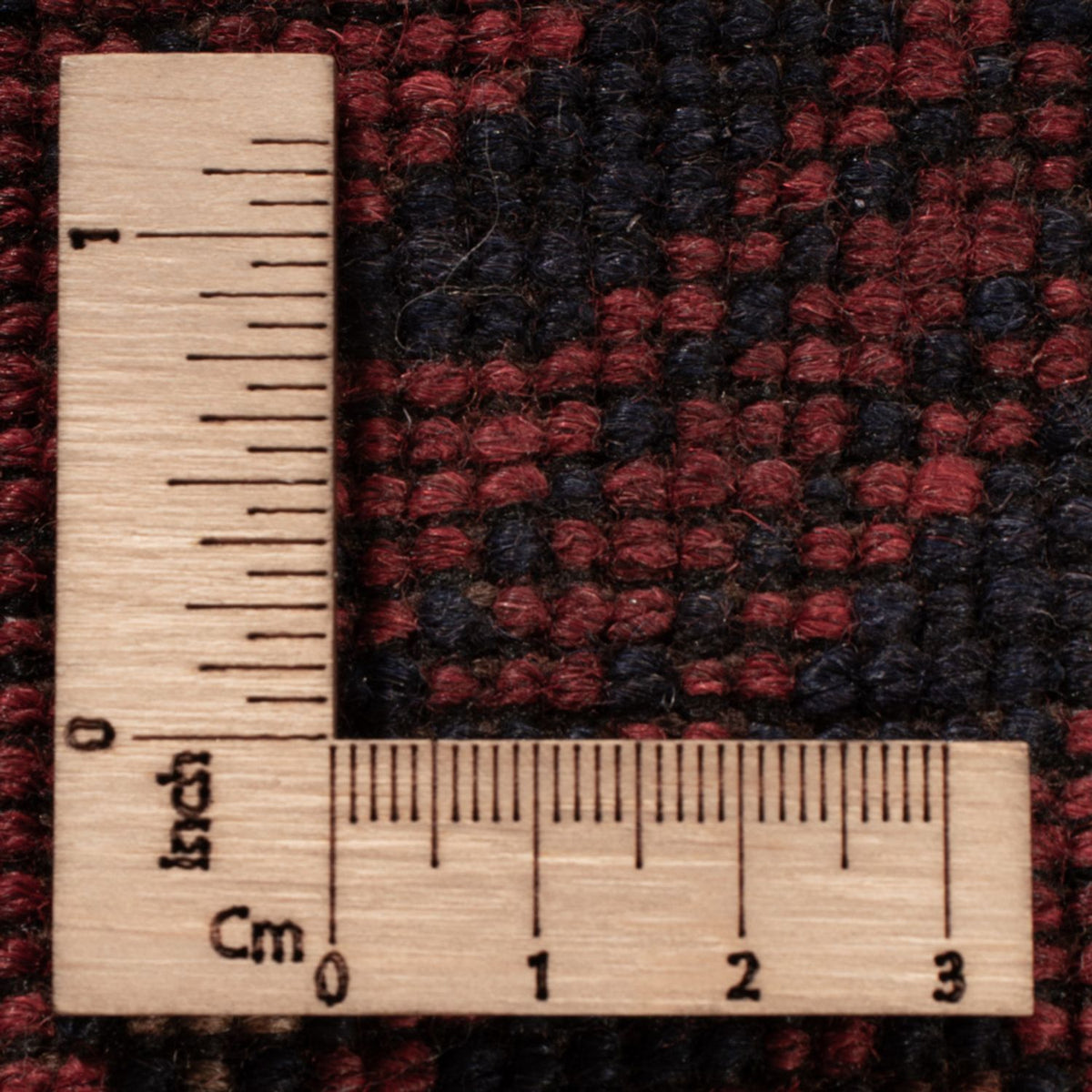 Afghansk tæppe - Kunduz - 199 x 132 cm - mørkerød