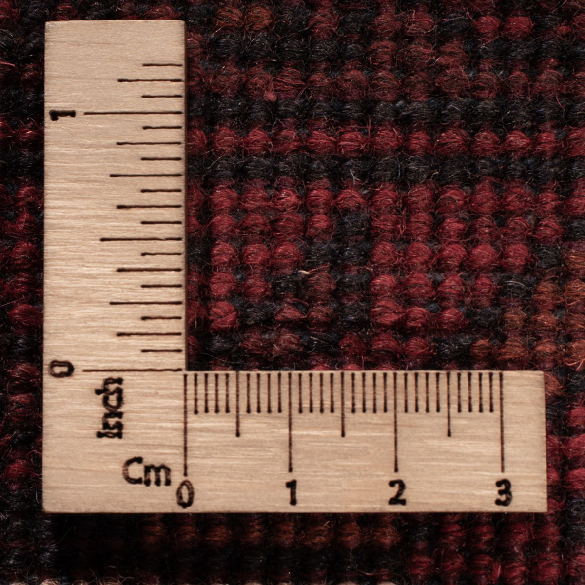 Afghansk tæppe - Kunduz - 198 x 125 cm - mørkerød