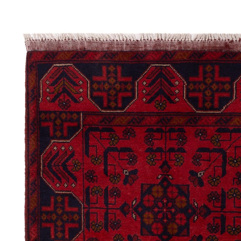 Afghan Teppich - Kunduz - 196 x 130 cm - dunkelrot