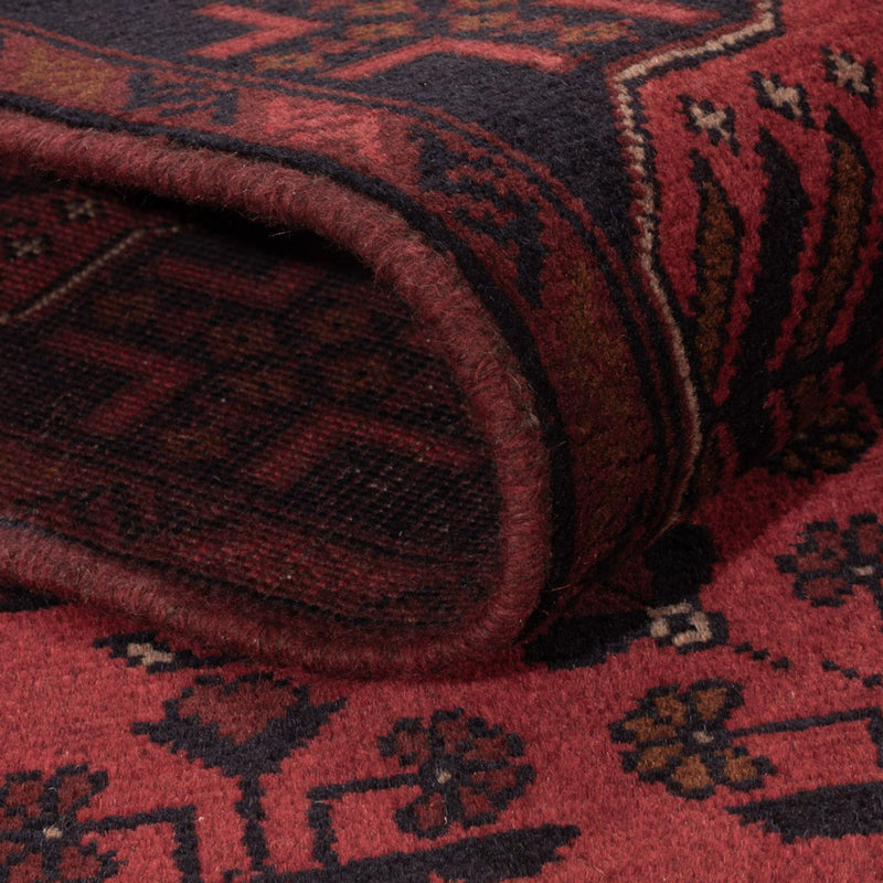 Afghan Teppich - Kunduz - 196 x 130 cm - dunkelrot