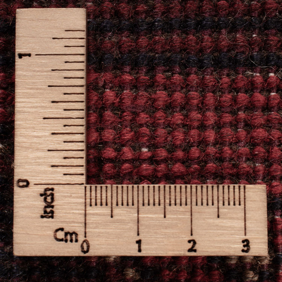 Afghansk tæppe - Kunduz - 196 x 130 cm - mørkerød