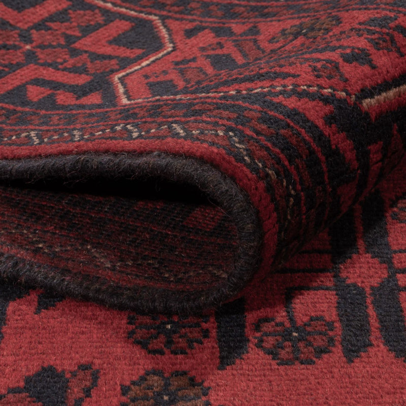 Afghan Teppich - Kunduz - 197 x 125 cm - dunkelrot