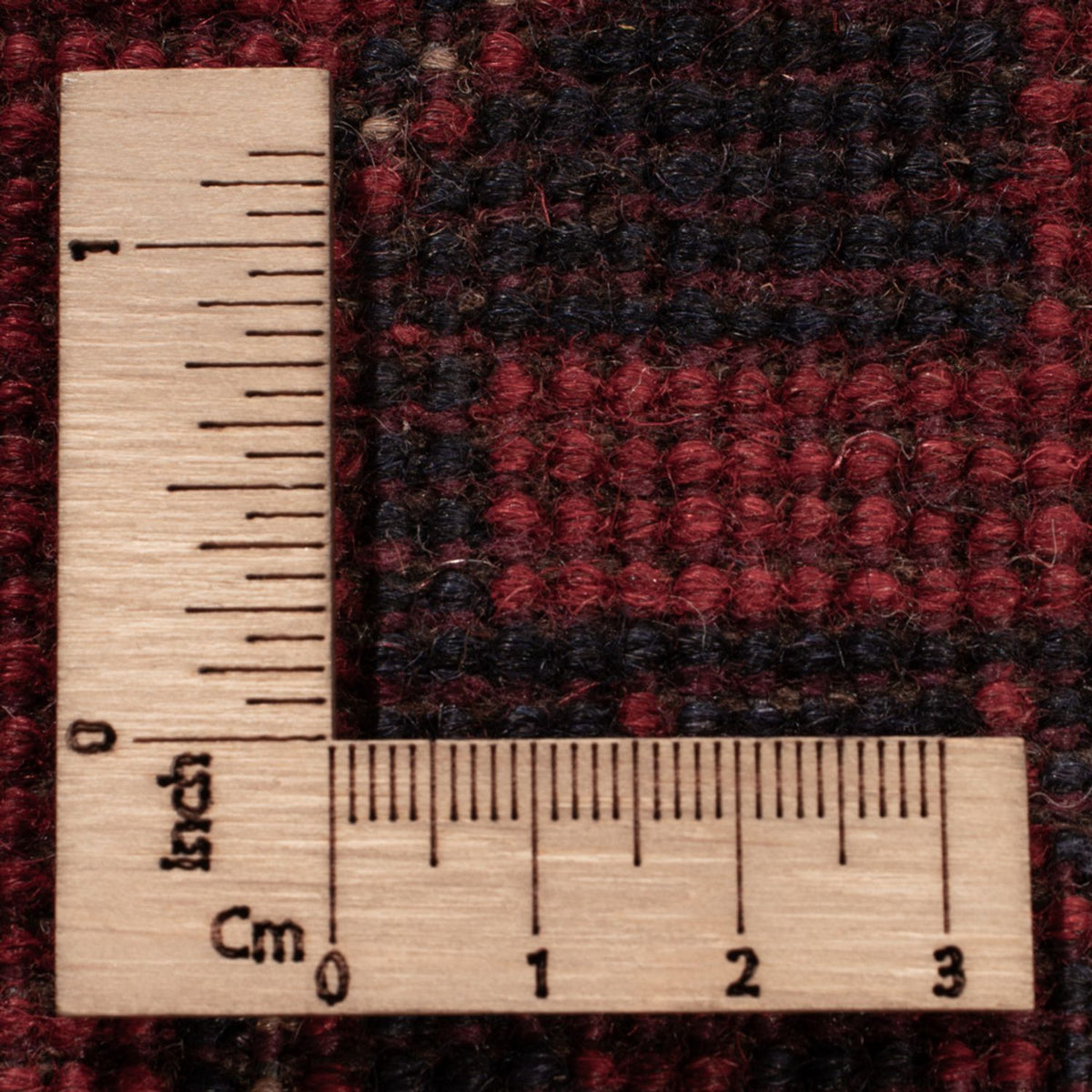 Afghansk tæppe - Kunduz - 197 x 125 cm - mørkerød