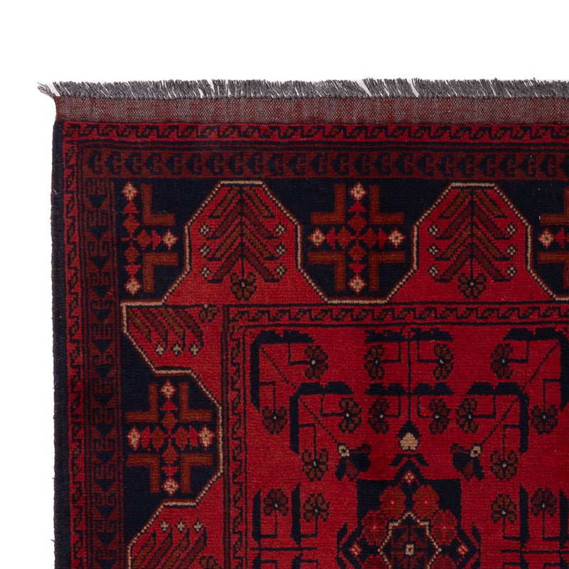 Afghan Teppich - Kunduz - 197 x 121 cm - dunkelrot