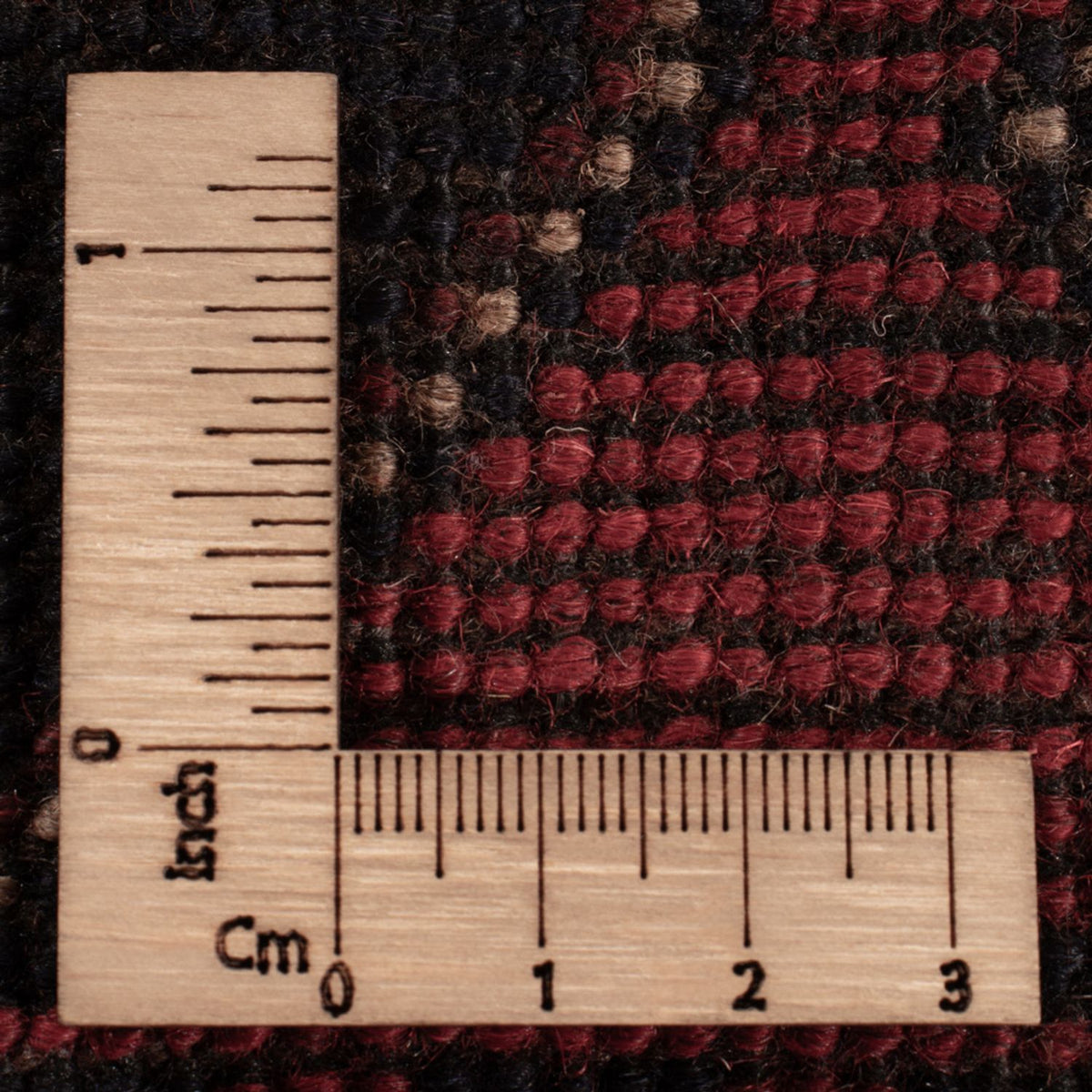 Afghansk tæppe - Kunduz - 197 x 121 cm - mørkerød