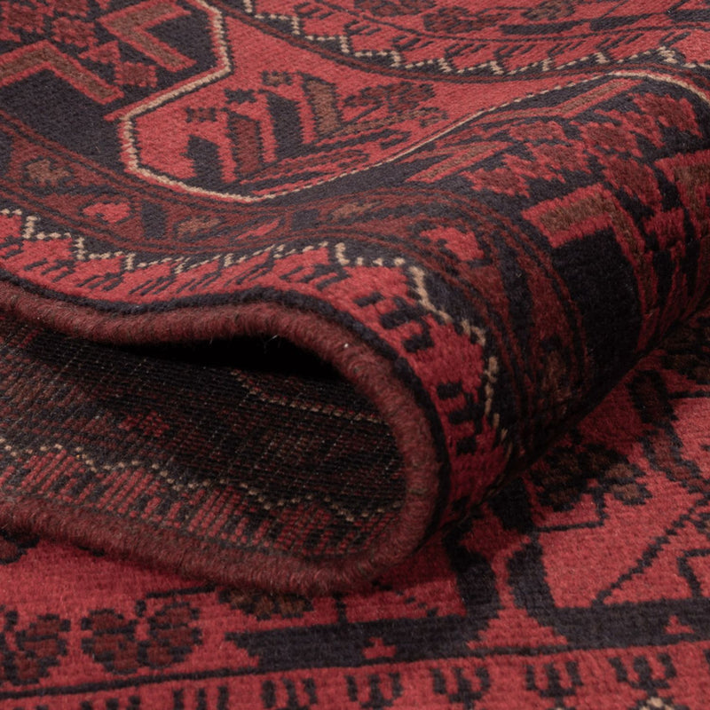 Afghan Teppich - Kunduz - 195 x 128 cm - dunkelrot