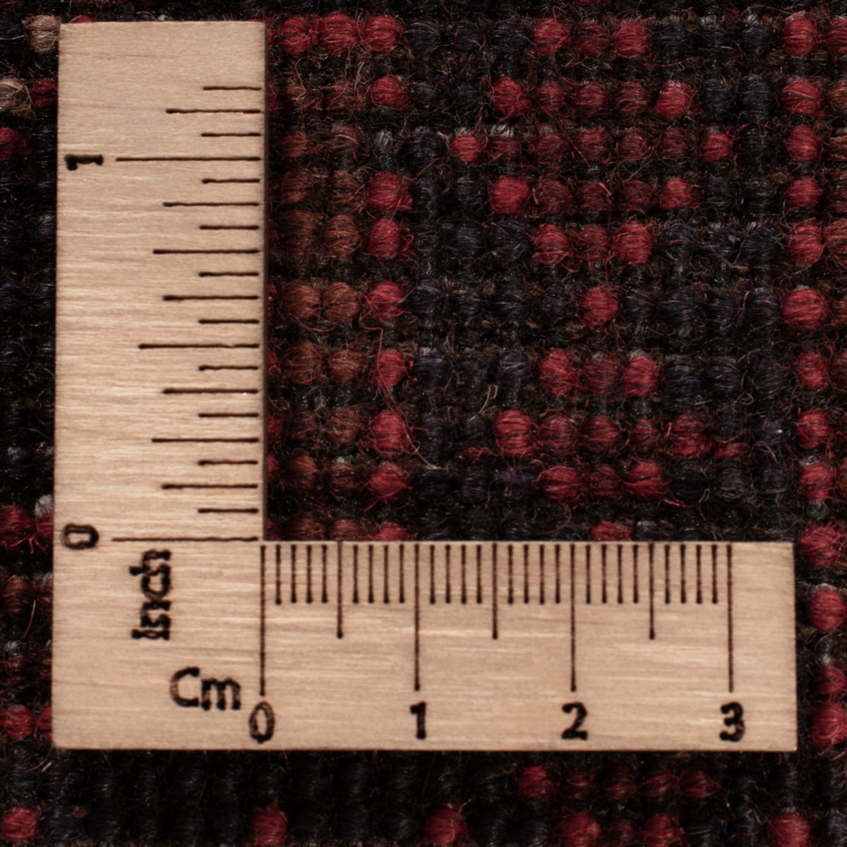 Afghansk tæppe - Kunduz - 195 x 128 cm - mørkerød