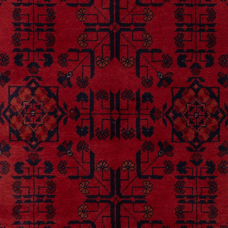Afghan Teppich - Kunduz - 194 x 133 cm - dunkelrot