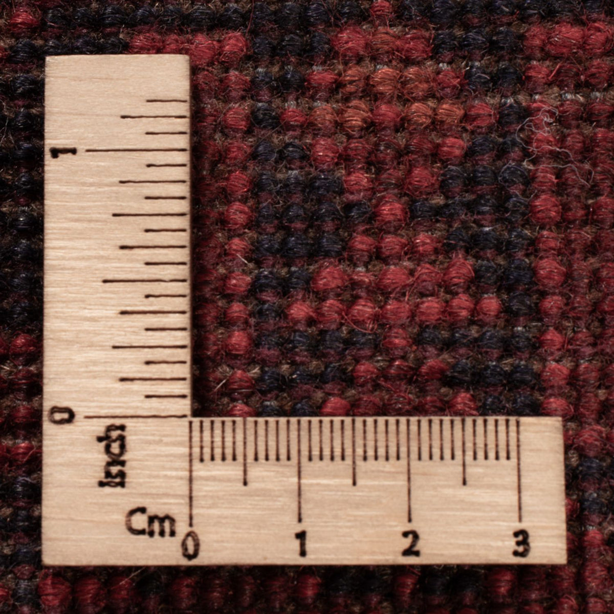 Afghansk tæppe - Kunduz - 194 x 133 cm - mørkerød