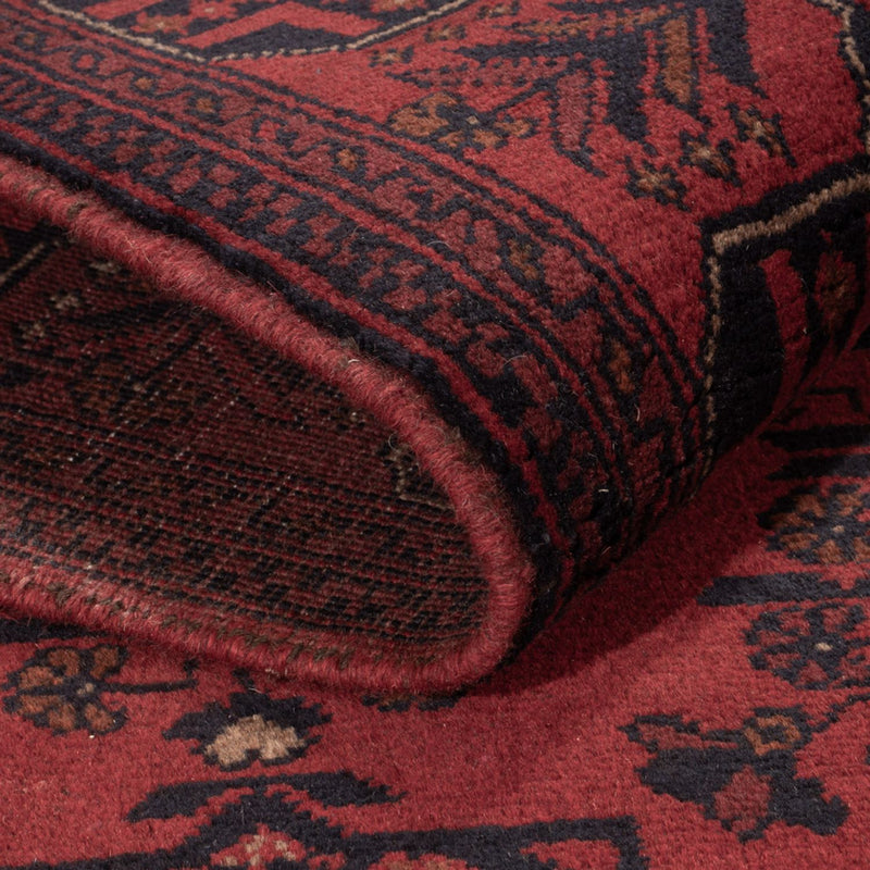 Afghan Teppich - Kunduz - 198 x 130 cm - dunkelrot
