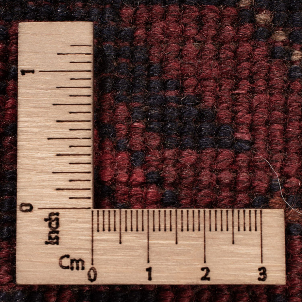 Afghansk tæppe - Kunduz - 198 x 130 cm - mørkerød