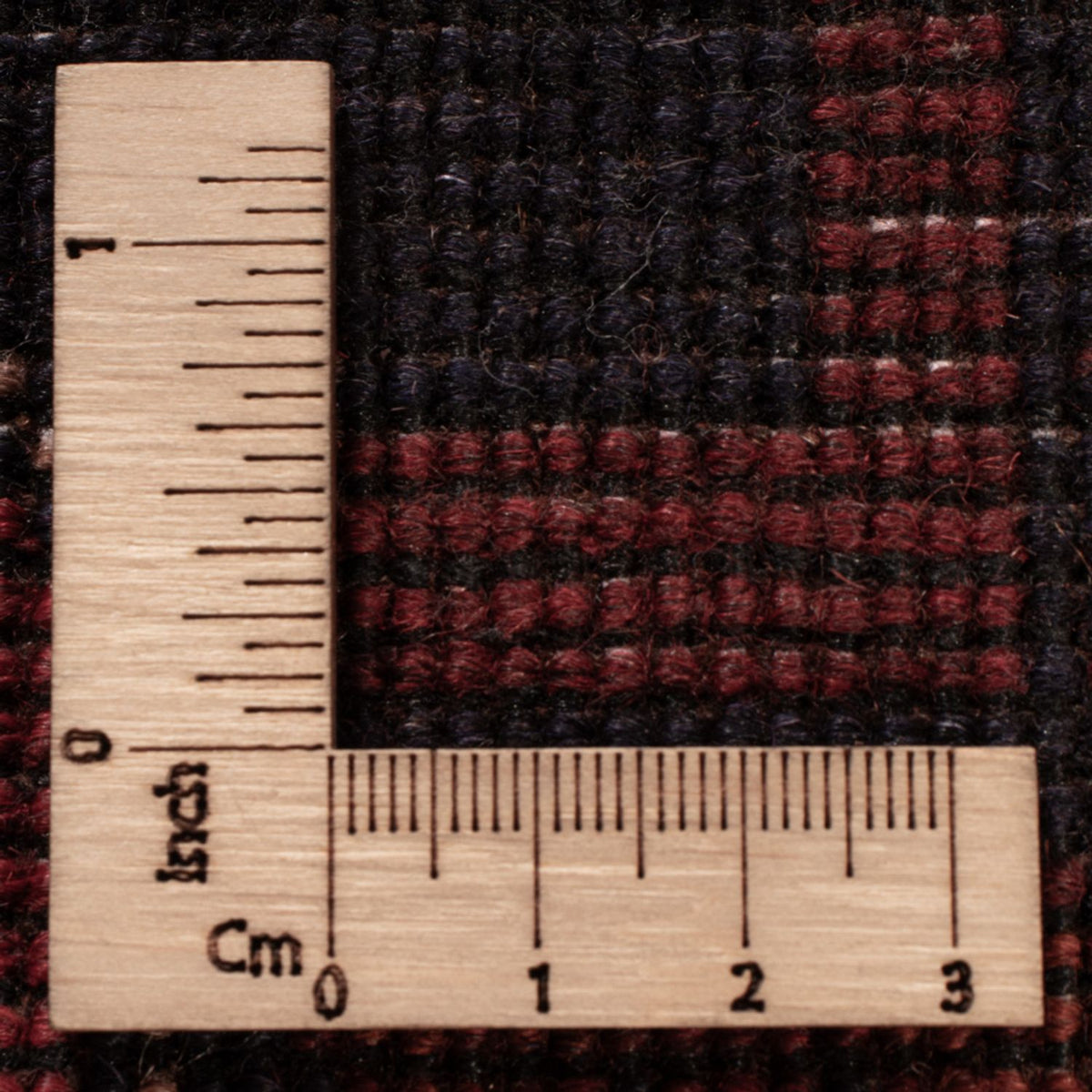 Afghansk tæppe - Kunduz - 193 x 127 cm - mørkerød