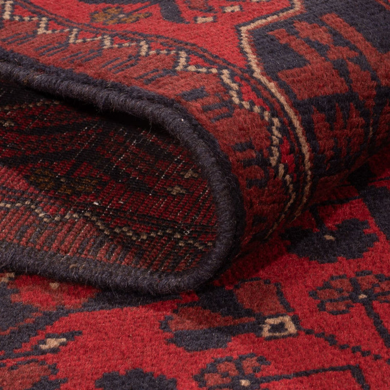 Afghan Teppich - Kunduz - 196 x 121 cm - dunkelrot