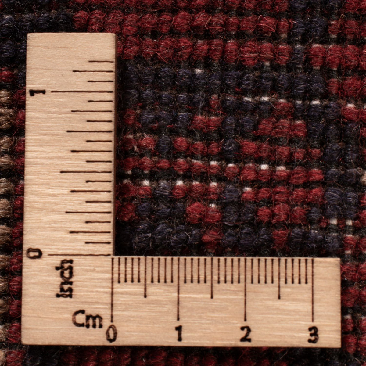 Afghansk tæppe - Kunduz - 196 x 121 cm - mørkerød