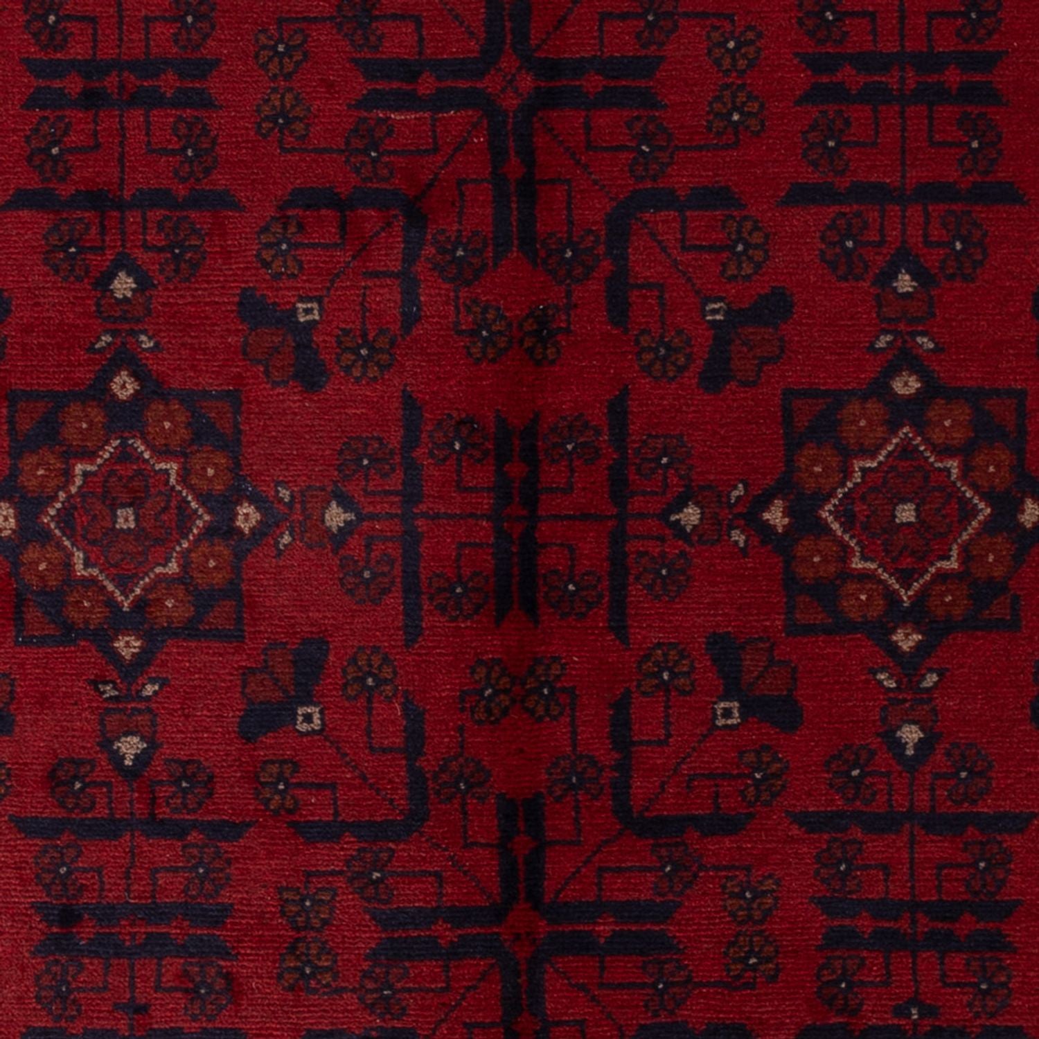 Afghan Teppich - Kunduz - 192 x 127 cm - dunkelrot
