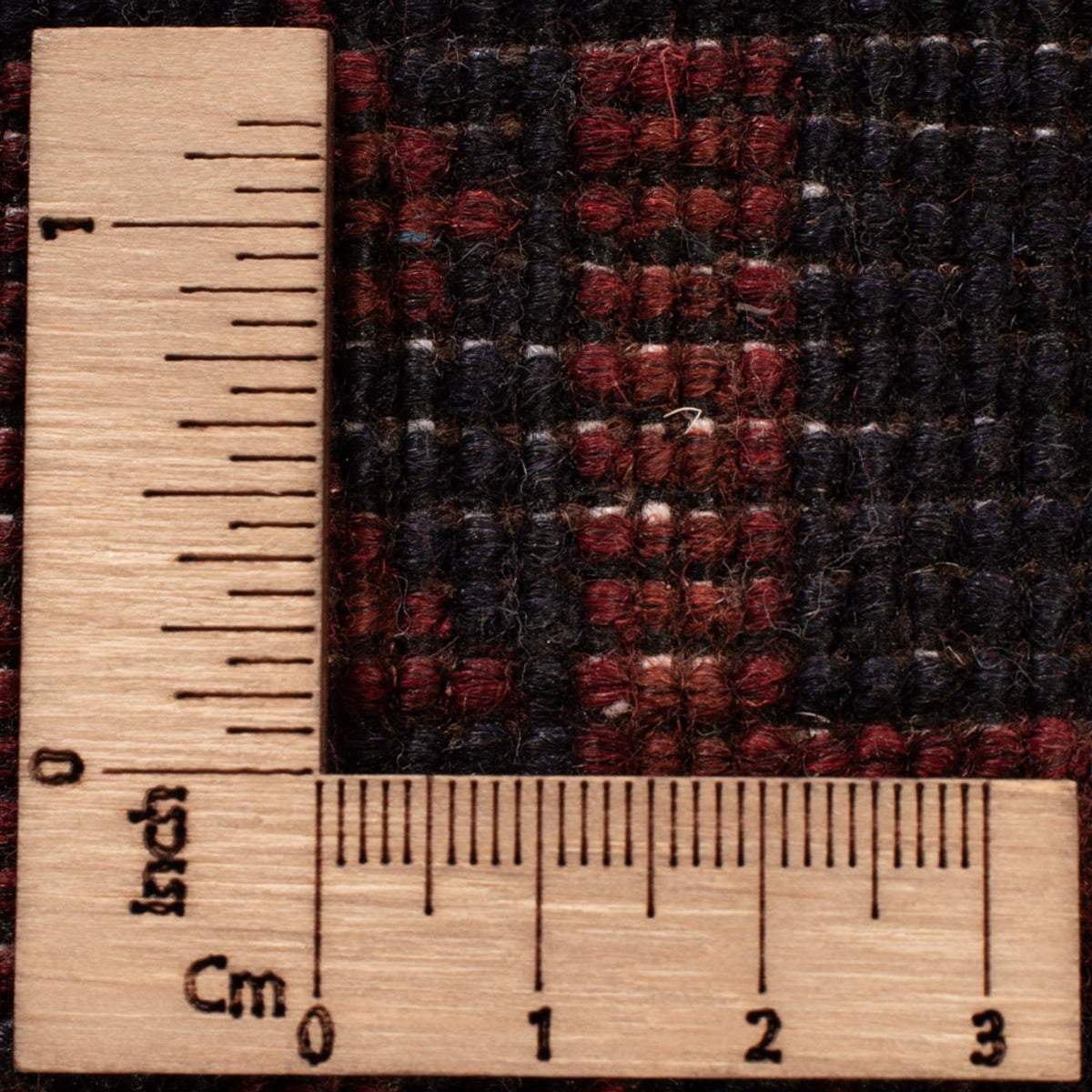 Afghansk tæppe - Kunduz - 192 x 127 cm - mørkerød