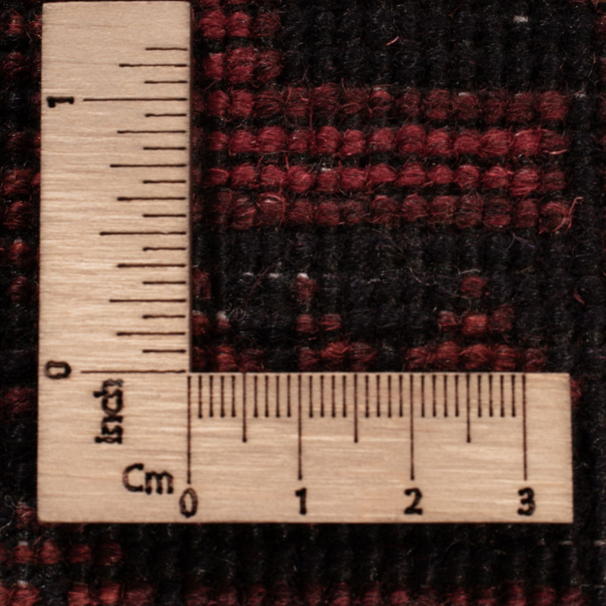 Afghansk tæppe - Kunduz - 195 x 125 cm - mørkerød