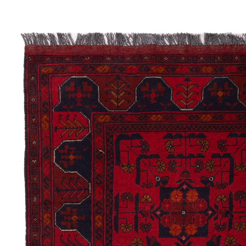 Afghan Teppich - Kunduz - 189 x 129 cm - dunkelrot