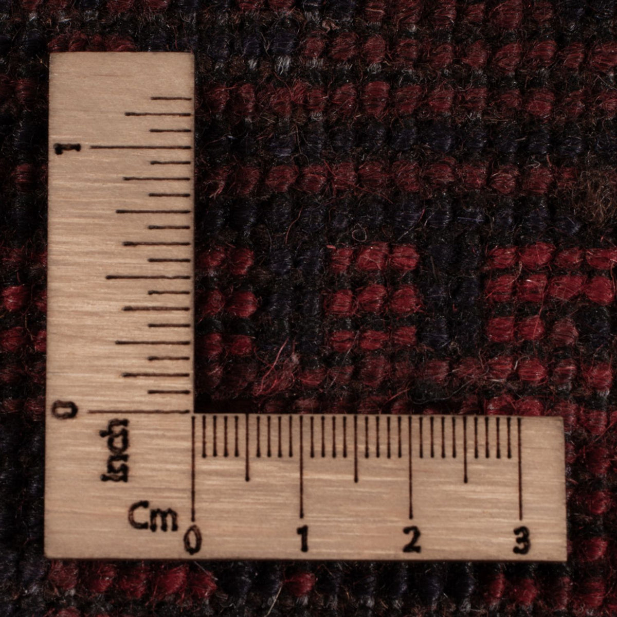 Afghansk tæppe - Kunduz - 190 x 128 cm - mørkerød