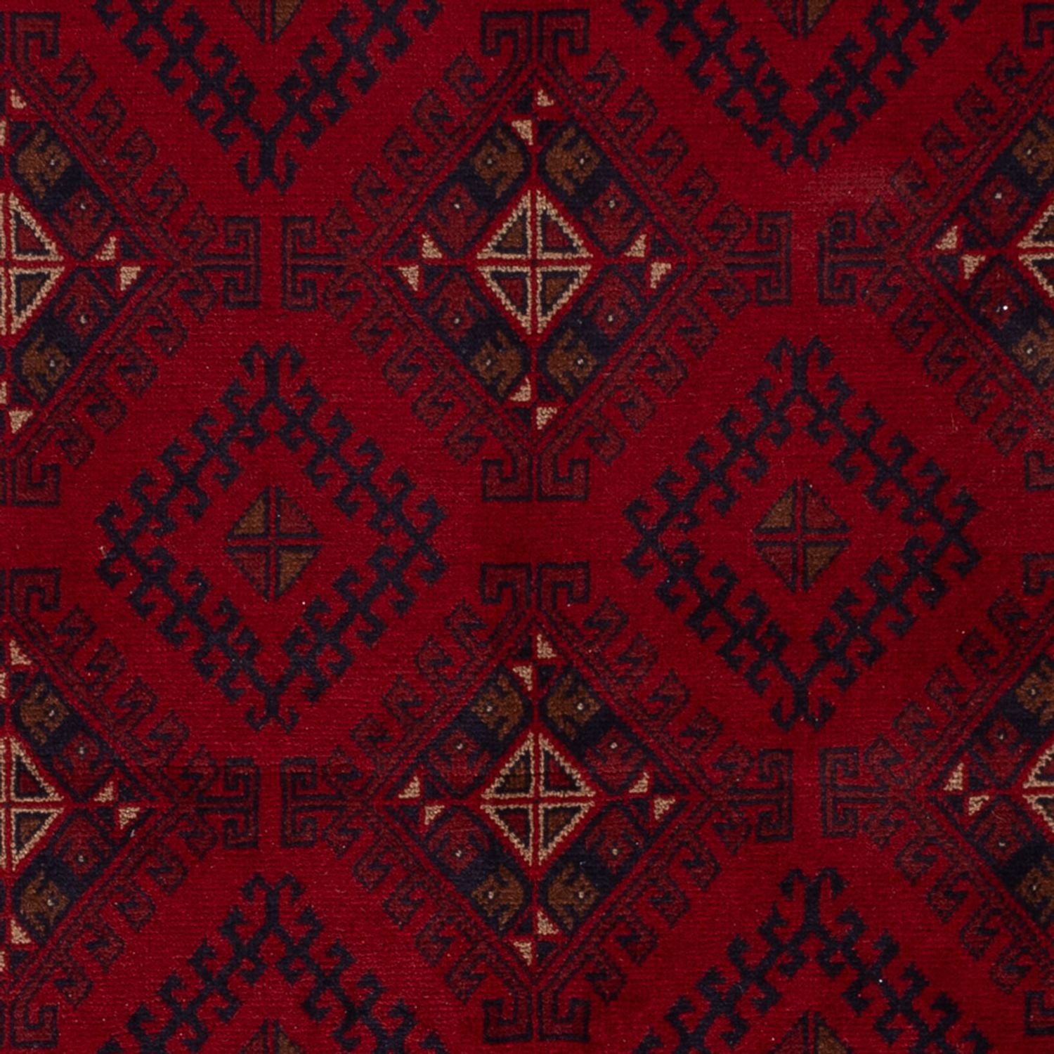 Afghan Teppich - Kunduz - 196 x 129 cm - dunkelrot