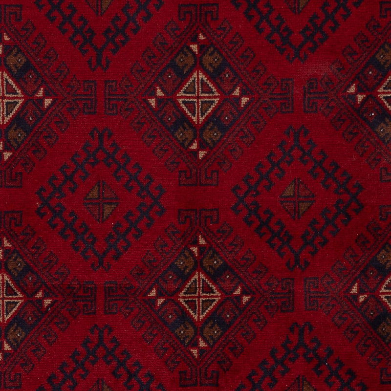 Afghan Teppich - Kunduz - 196 x 129 cm - dunkelrot