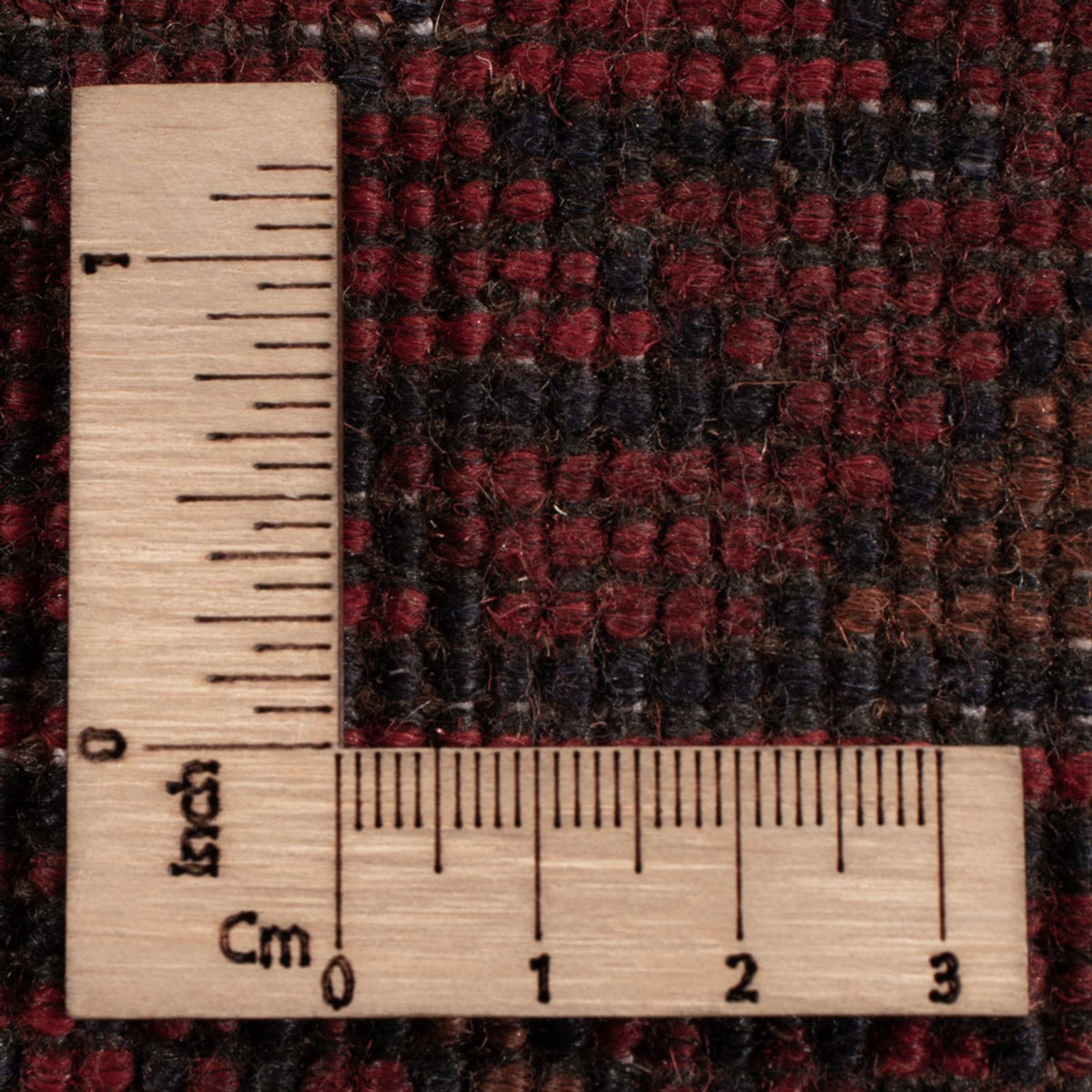 Afghansk tæppe - Kunduz - 196 x 129 cm - mørkerød