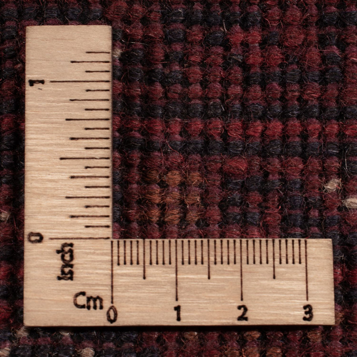 Afghansk tæppe - Kunduz - 196 x 123 cm - mørkerød