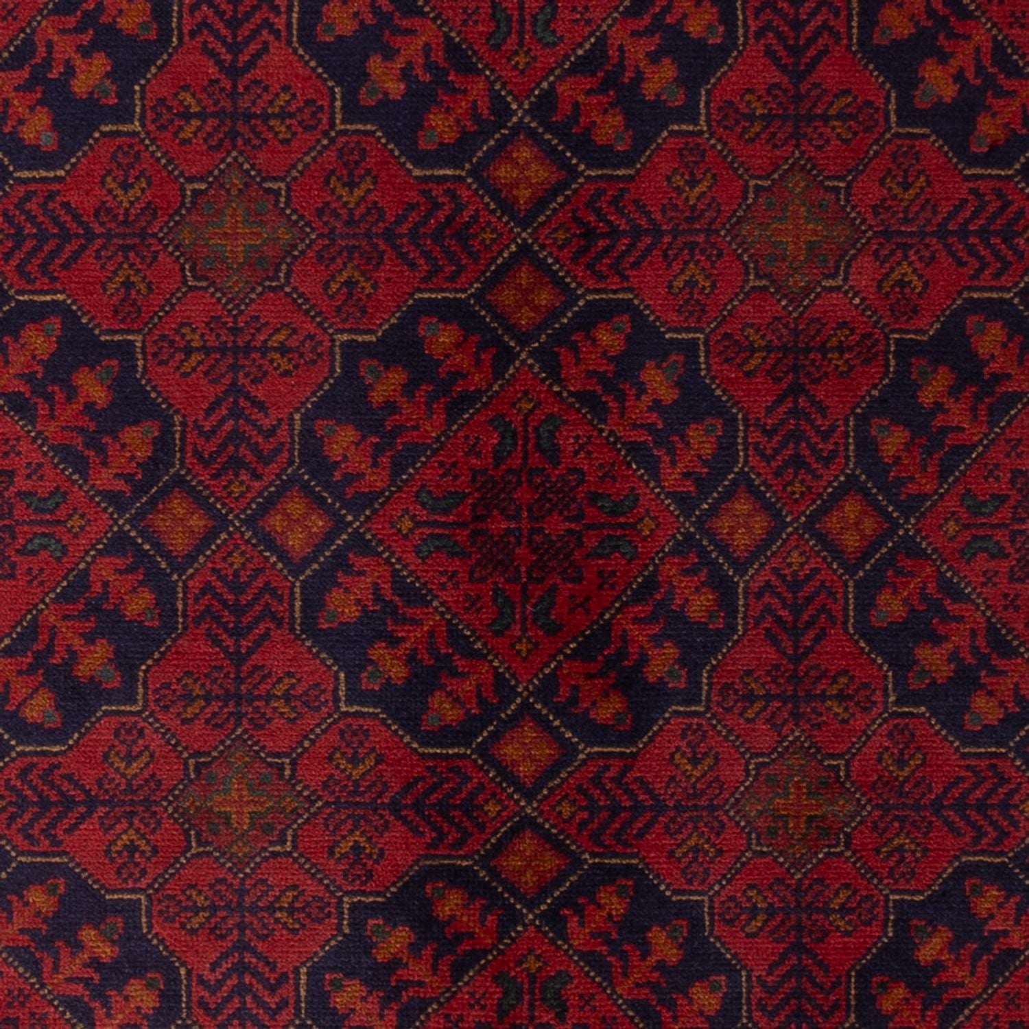 Afghan Teppich - Kunduz - 193 x 124 cm - dunkelrot