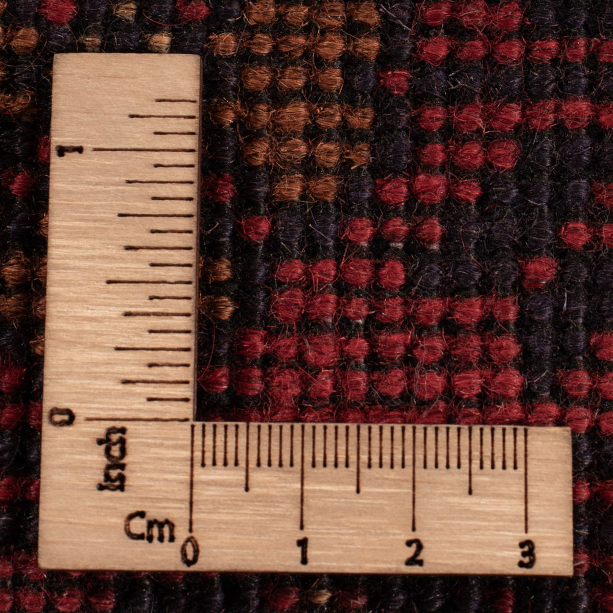 Afghansk tæppe - Kunduz - 193 x 124 cm - mørkerød