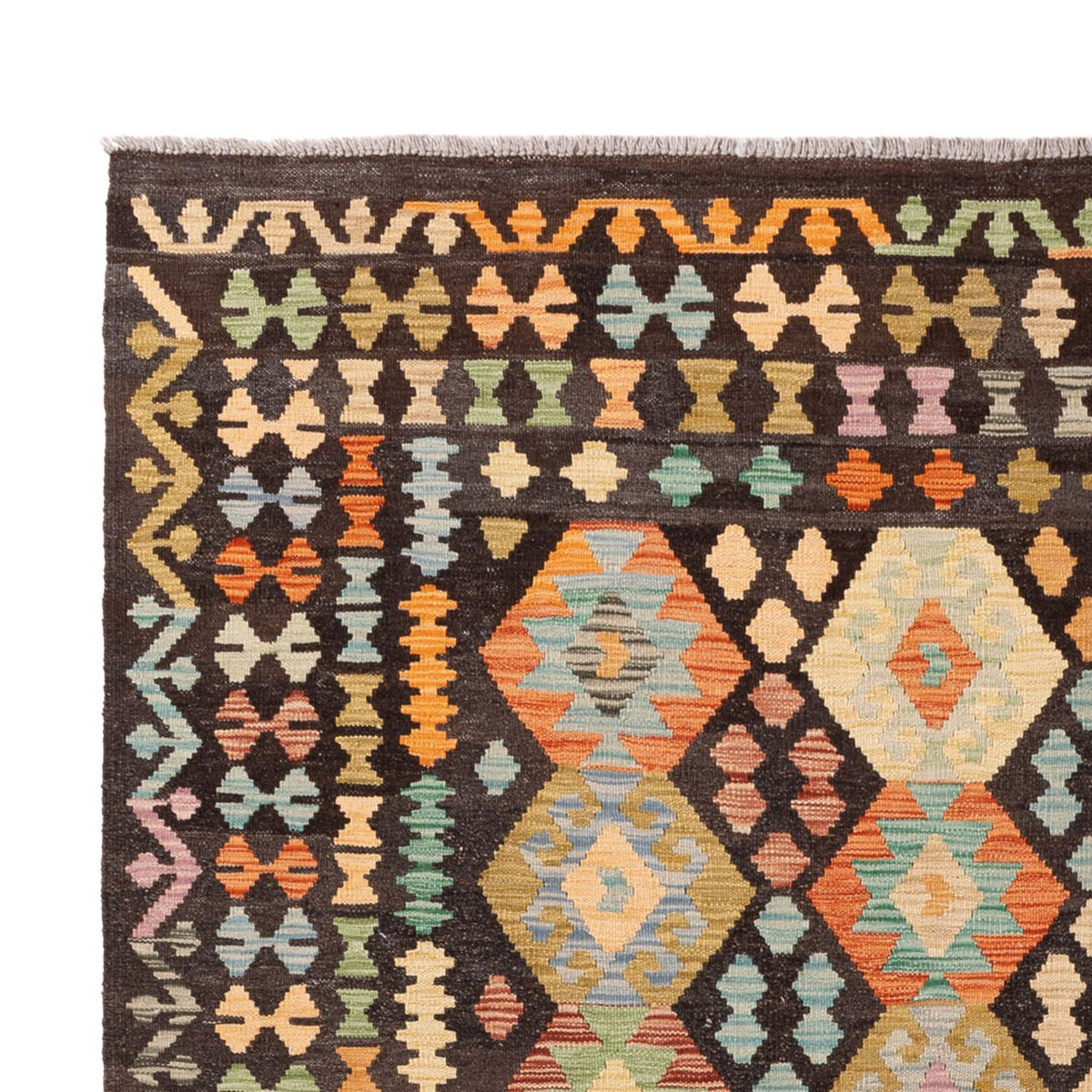 Kelim Carpet - Splash - 285 x 207 cm - flerfarvet