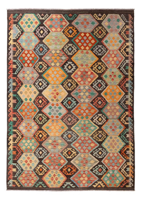 Kelim Carpet - Splash - 297 x 204 cm - flerfarvet
