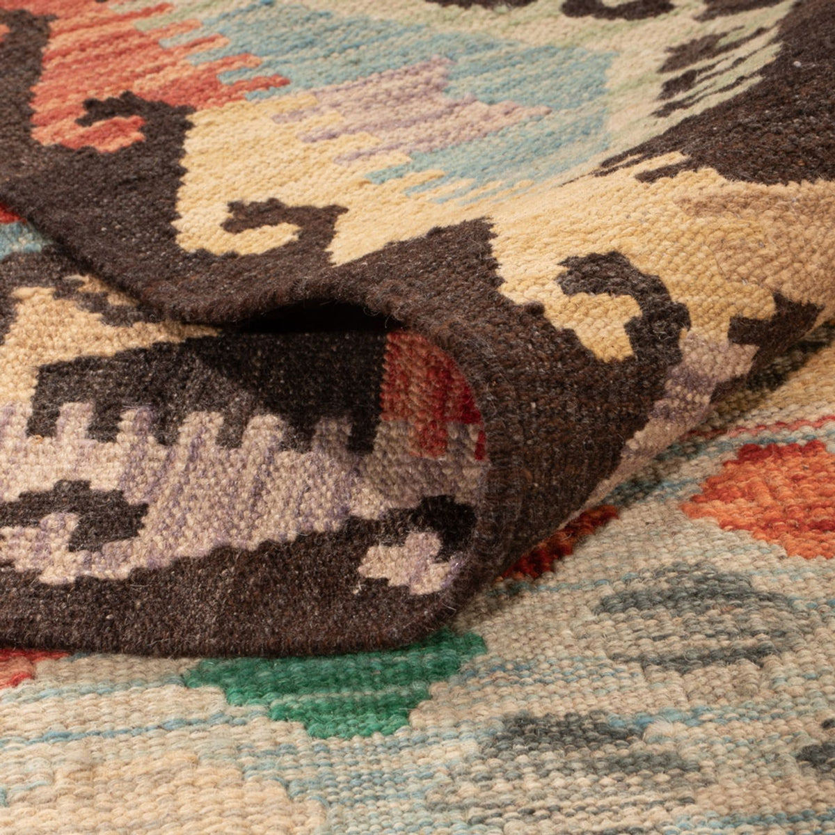 Kelim Carpet - Splash - 297 x 204 cm - flerfarvet