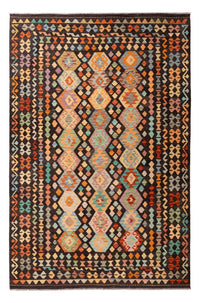 Kelim Carpet - Splash - 300 x 197 cm - flerfarvet