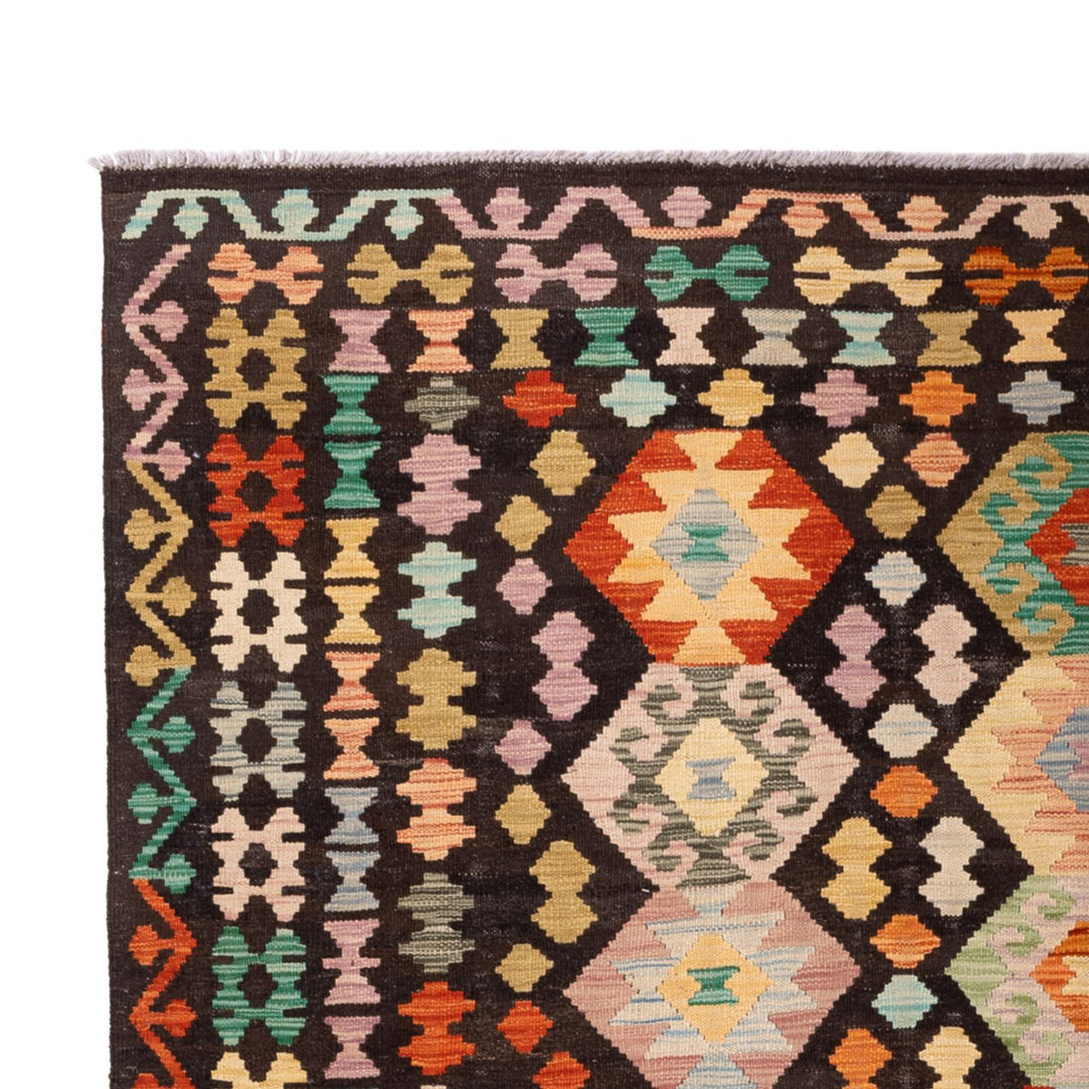 Kelim Carpet - Splash - 290 x 203 cm - flerfarvet