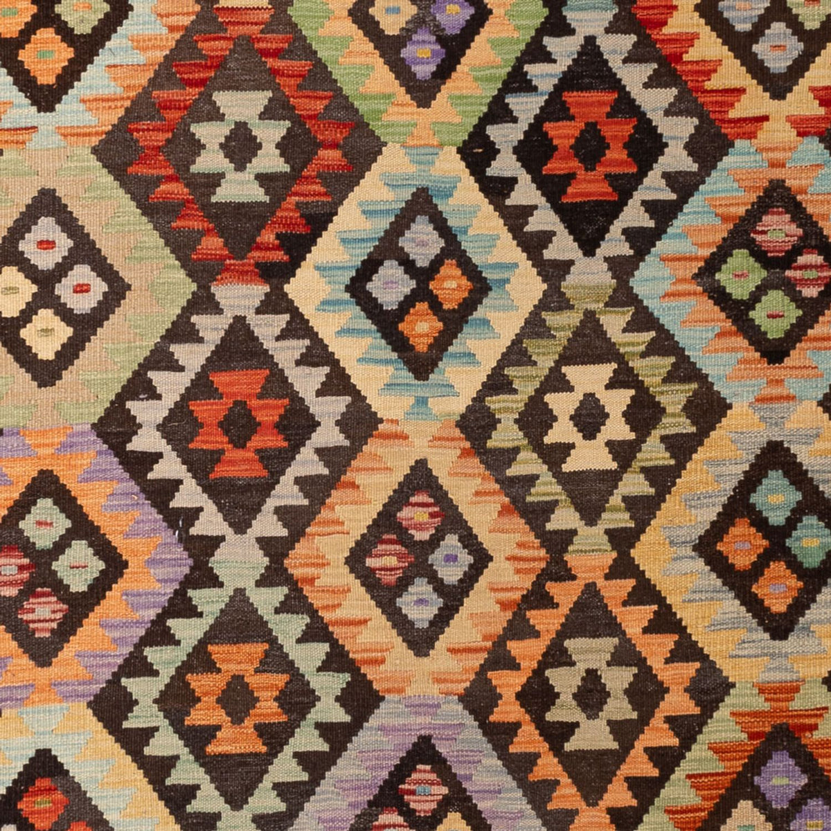 Kelim Carpet - Splash - 304 x 205 cm - flerfarvet