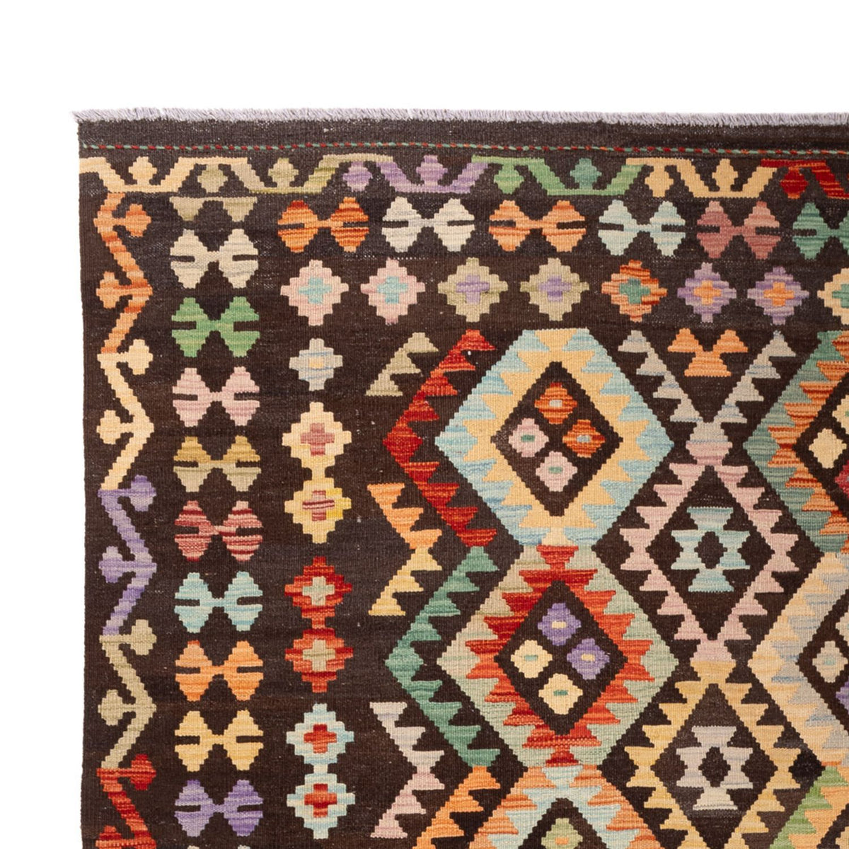 Kelim Carpet - Splash - 304 x 205 cm - flerfarvet