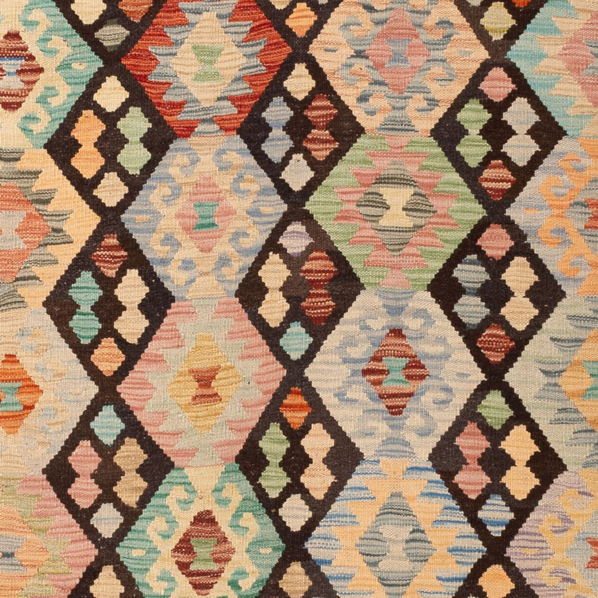 Kelim Carpet - Splash - 299 x 198 cm - flerfarvet