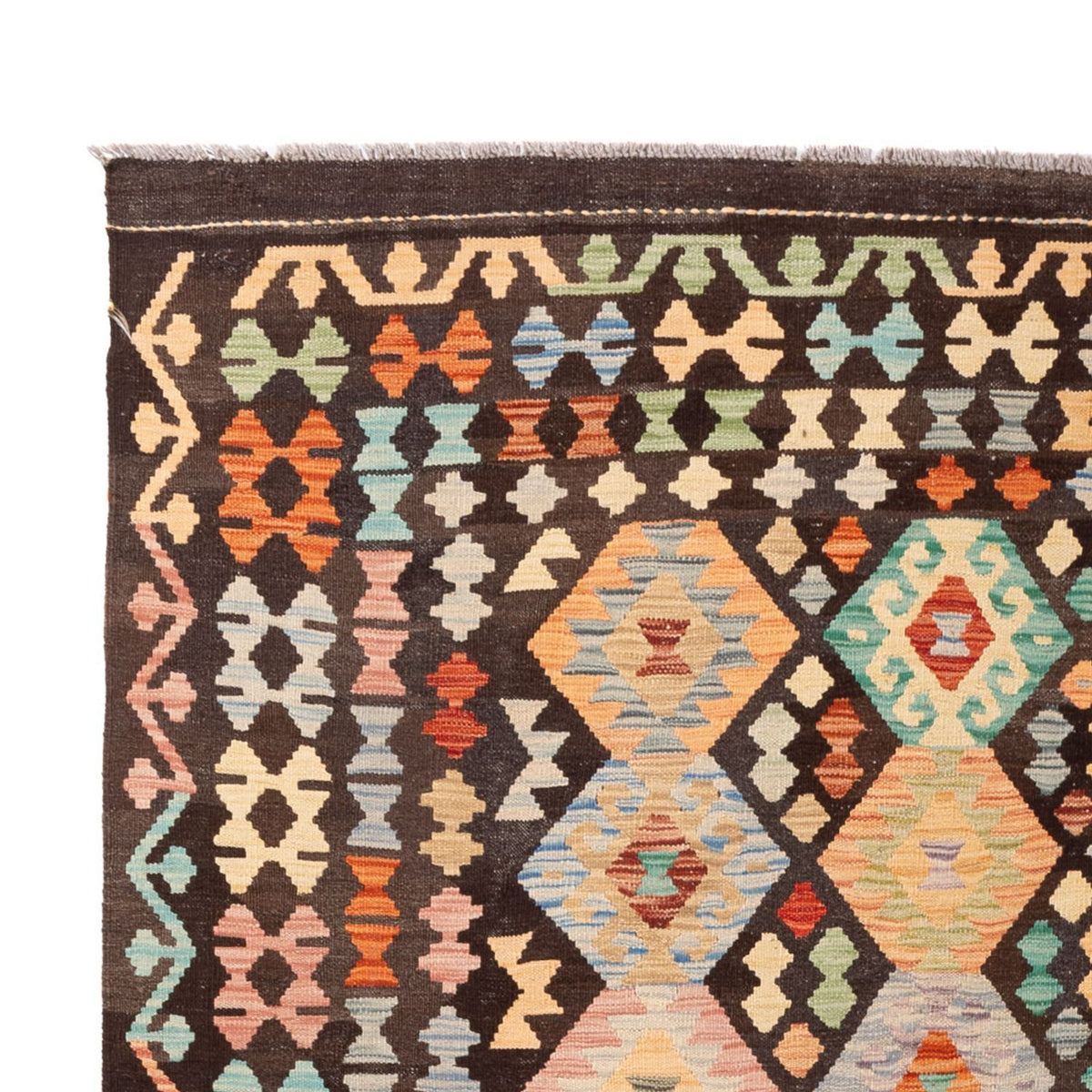 Kelim Carpet - Splash - 299 x 198 cm - flerfarvet